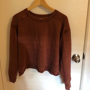 Aerie distressed cropped sweatshirt
